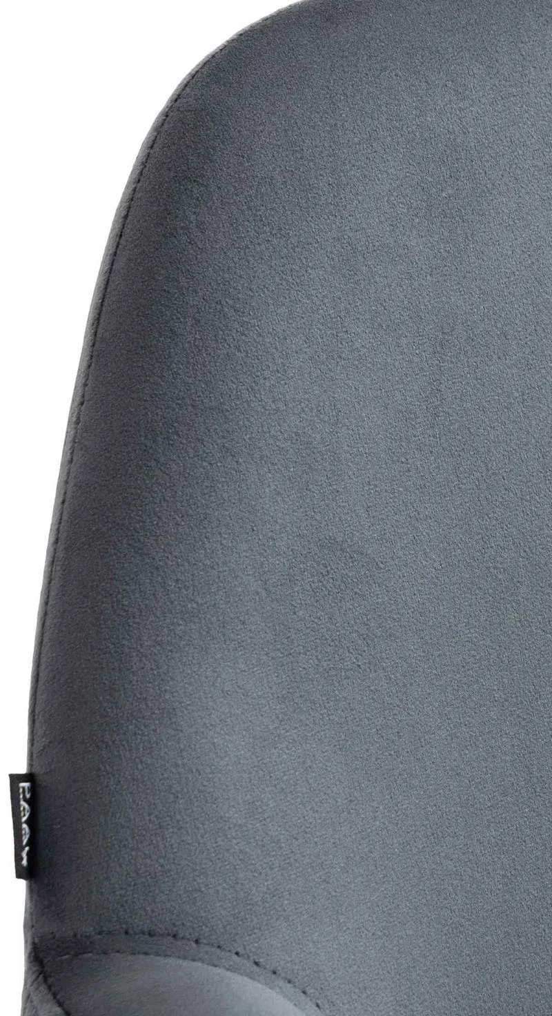 Lot de 2 tabourets de bar repose-pieds intégré revêtement velours gris foncé structure en métal doré TDB10734