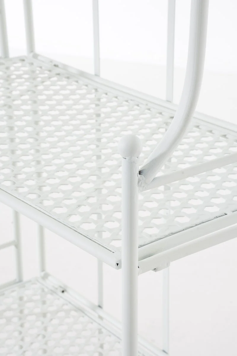 Etagère de rangement plantes 4 niveaux en fer 153x61x33 cm blanc ETA10021