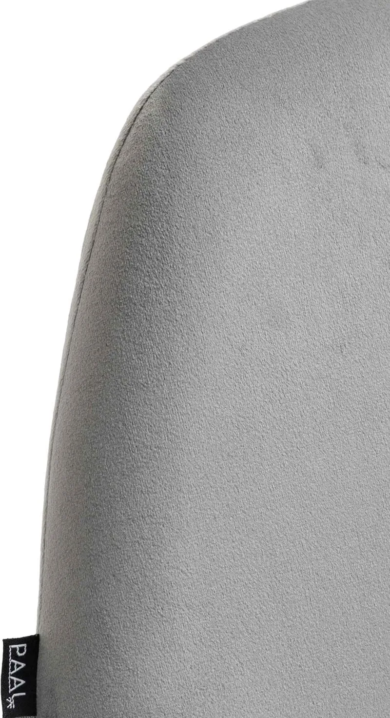 Tabouret de bar x1 repose-pieds en forme d'arc en métal doré assise en velours gris 10_0004542