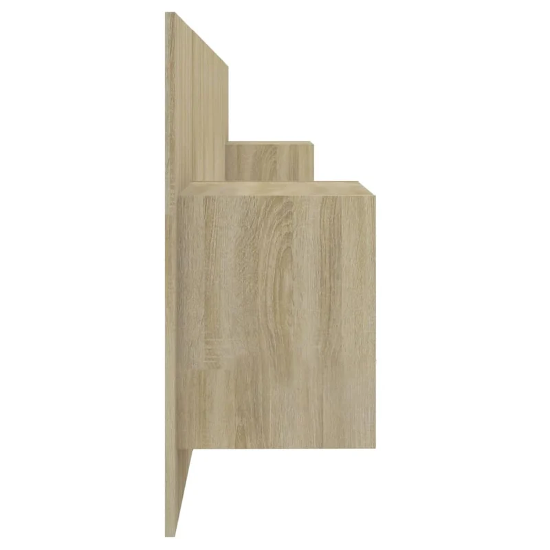 Tête de lit accessoire couchage chambre à coucher meuble avec chevet intégré étagère MDF gris TDL0205820