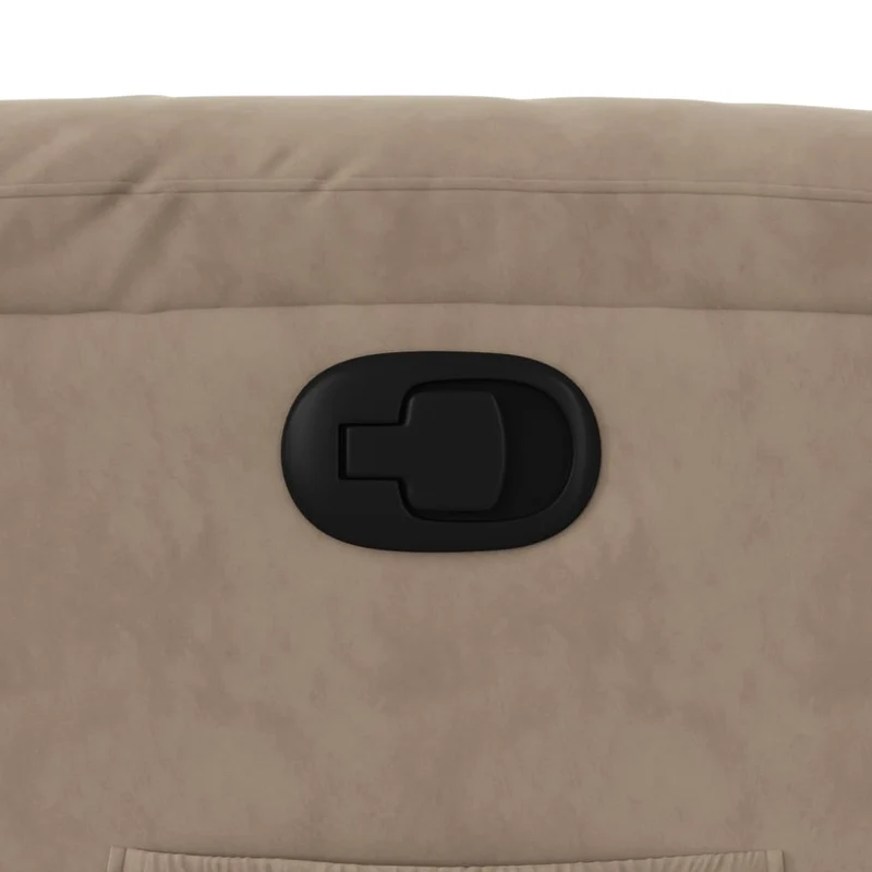Fauteuil relax TV rembourrage confortable fonction d'inclinaison manuelle en tissu microfibre couleur taupe DEC028206