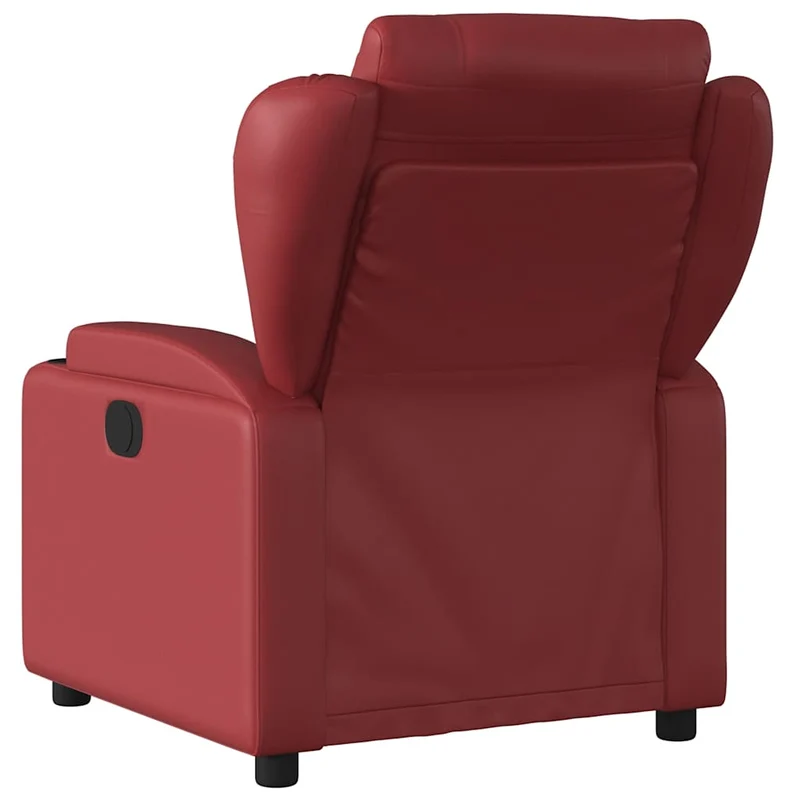 Fauteuil de relaxation TV fonction massage inclinable électrique en PVC rouge bordeaux DEC027238