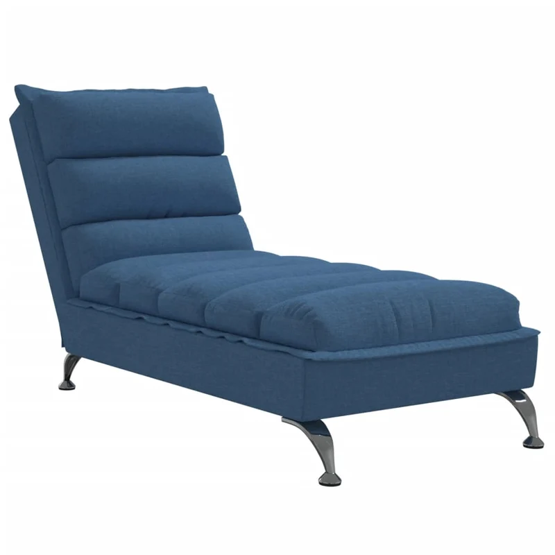 Méridienne chaise longue pour intérieur avec coussins en tissu bleu DEC026062