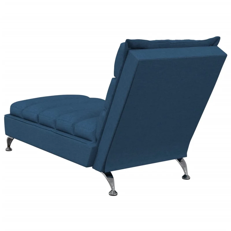 Méridienne chaise longue pour intérieur avec coussins en tissu bleu DEC026062