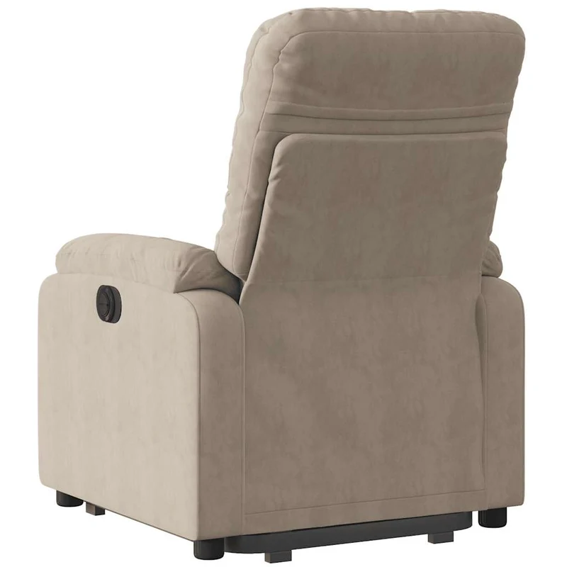 Fauteuil relax TV rembourrage confortable levage électrique en tissu microfibre couleur taupe DEC028205