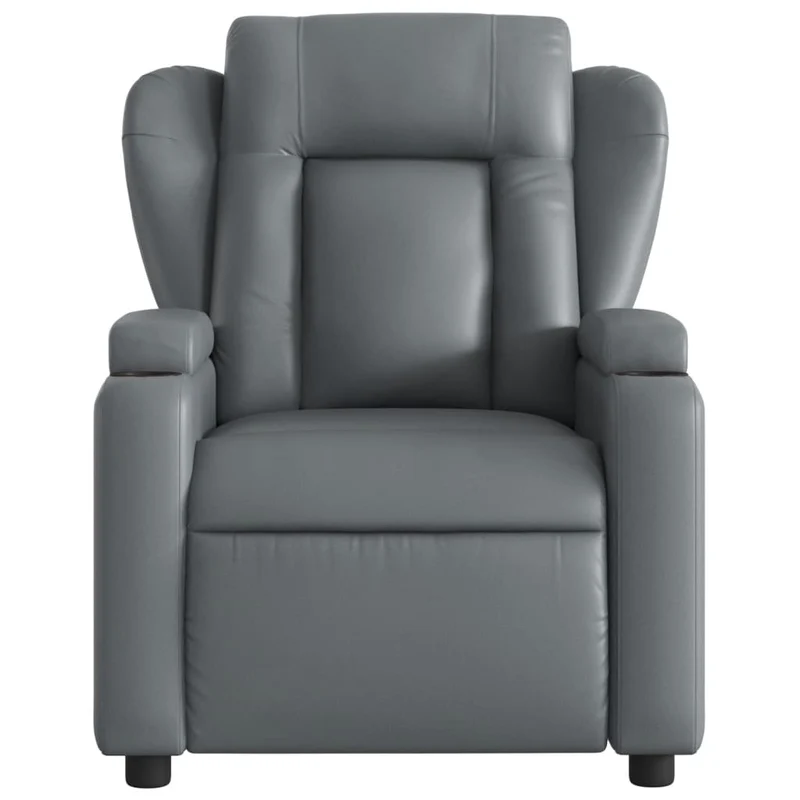 Fauteuil relax TV fonction d'inclinaison électrique très confortable en PVC gris DEC028388