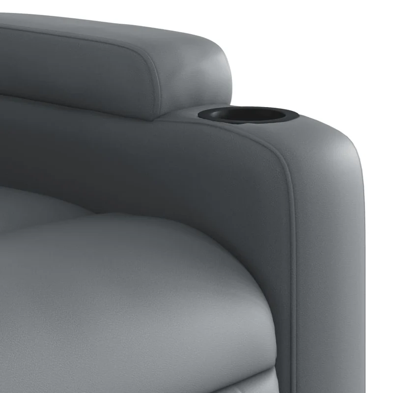 Fauteuil relax TV fonction d'inclinaison électrique très confortable en PVC gris DEC028388