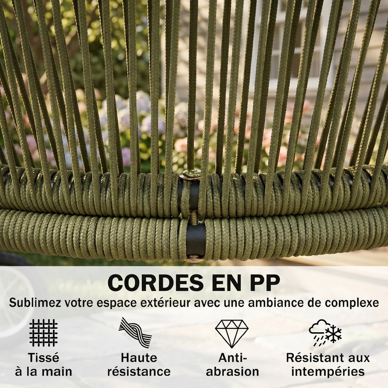 Salon de jardin modulable 4 places 122 x 59 x 75 cm assise moelleuse coussins amovibles lavables moderne en PP crème 21_0005984