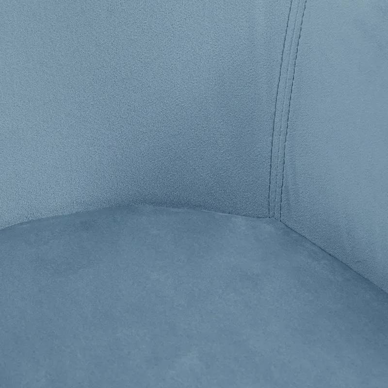 Lot de 2 chaises de salle à manger rembourrées 54 x 57 x 80 cm assise confortable stable moderne en tissu polyester bleu 21_0002291