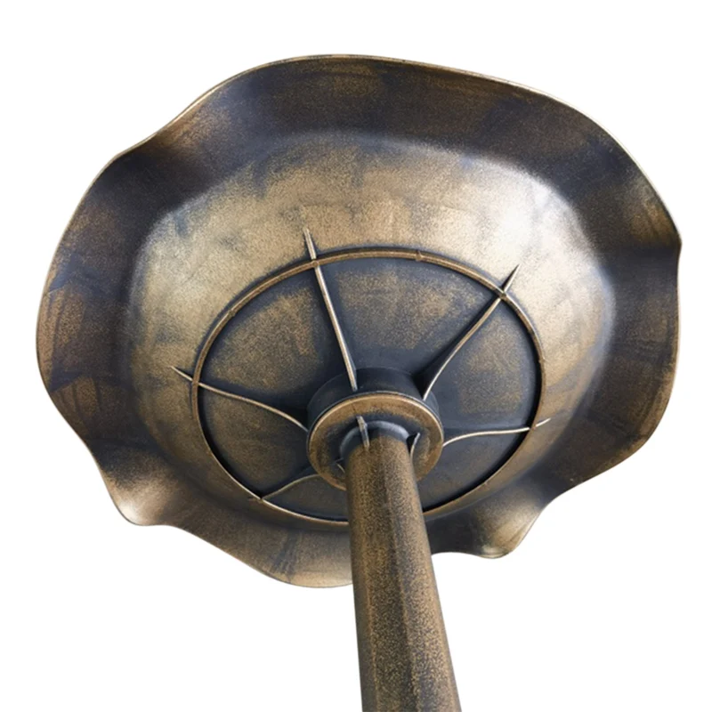Bain d'oiseaux abreuvoir feuille de lotus 50 x 71 cm bassin accueillant stable et chic cosy style rustique en PP bronze 21_0003987