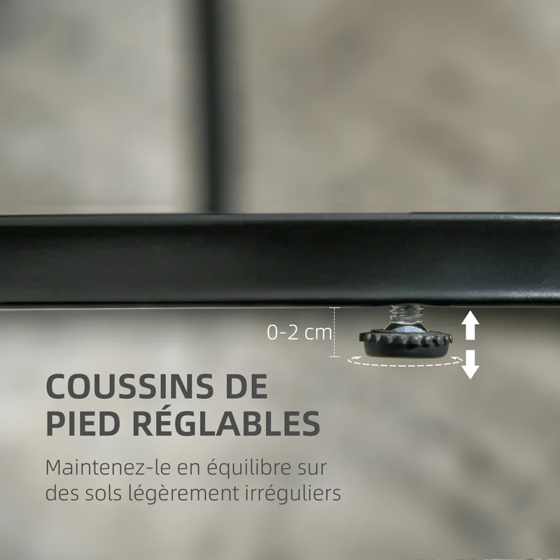 Lot de 2 tables basses gigognes encastrables salon 50 x 50.5 cm et 60 x 36 x 43.5 cm gain de place moderne en MDF noir 21_0003067