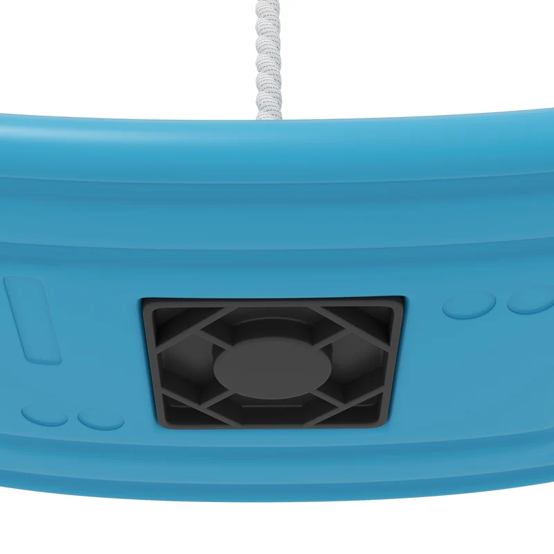 Balançoire enfant intérieur et extérieur 40,8 x 20,4 x 150 cm réglable sécurité 70 kg jardin moderne en plastique bleu 21_0000382