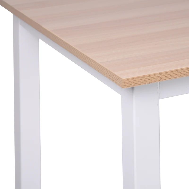 Table multifonction bureau 120 x 60 x 76 cm grand plateau stable piètements réglables design industriel en MDF chêne 21_0002419