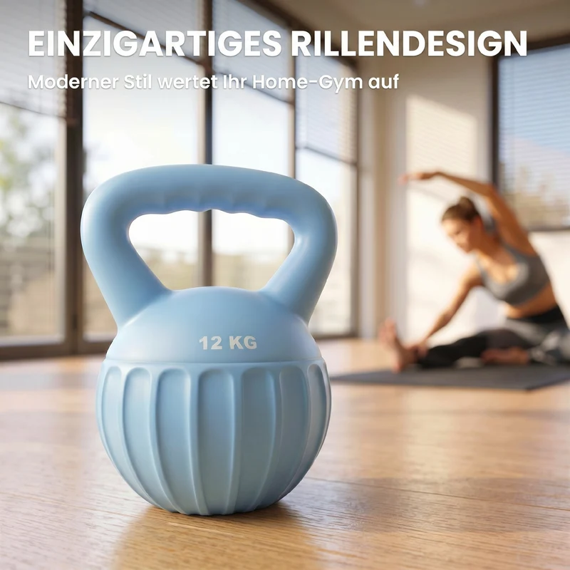 Poids russe musculation 23 x 23 x 30 cm prise antidérapante base stable idéal entraînement salon moderne en PP bleu 21_0006898