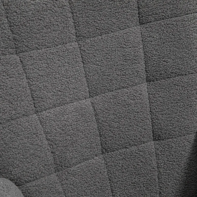 Fauteuil à bascule lecture 71 x 98 x 101 cm rembourré dossier large accoudoirs style scandinave en polyester gris foncé 21_0003099