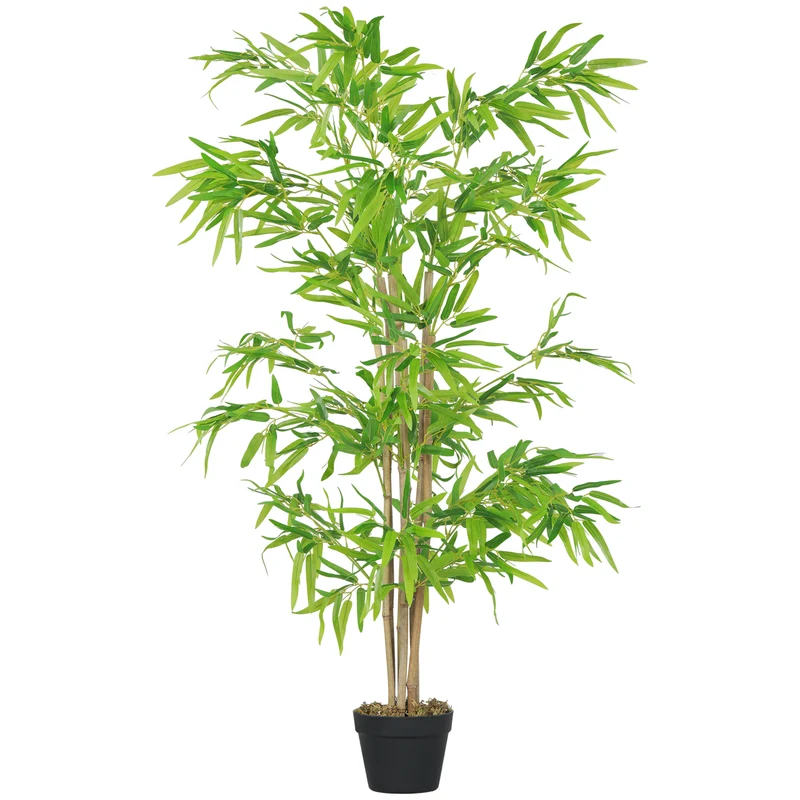 Bambou artificiel plante décorative salon entrée 150 x 17 x 15 cm sans entretien réaliste décoratif tendance en PE vert 21_0003949