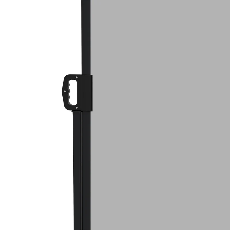 Store latéral rétractable brise-vue extérieur 400 x 180 cm occultant anti uv vent design stable en polyester gris clair 21_0003879