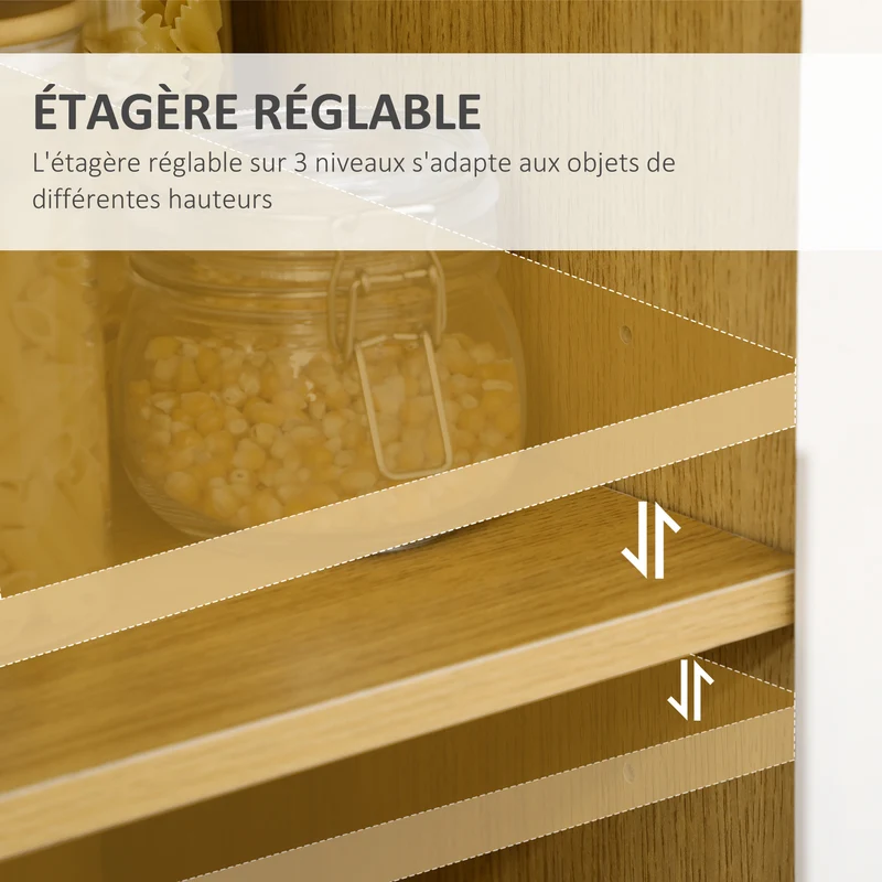 Meuble micro-ondes 90 x 40 x 98,5 cm grand rangement passe câbles minimaliste design en panneau de particules blanc 21_0002343