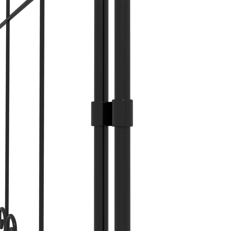 Lot de 2 treillis jardin pour plantes grimpantes 50 x 181 x 26 cm résistant aux intempéries contemporain en acier noir 21_0005427