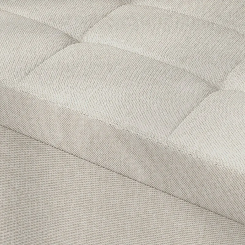 Banc de rangement bout de lit pliable 76 x 38 x 38 cm rangement 84 l assise capitonnée style moderne en polyester crème 21_0002940