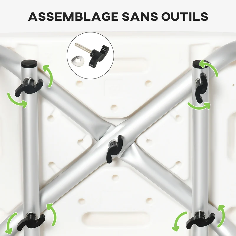 Chaise de bain pour seniors réglable 51,5 x 49,5 x 68,5-81 cm assise concave pieds antidérapants épuré en aluminium vert 21_0000888