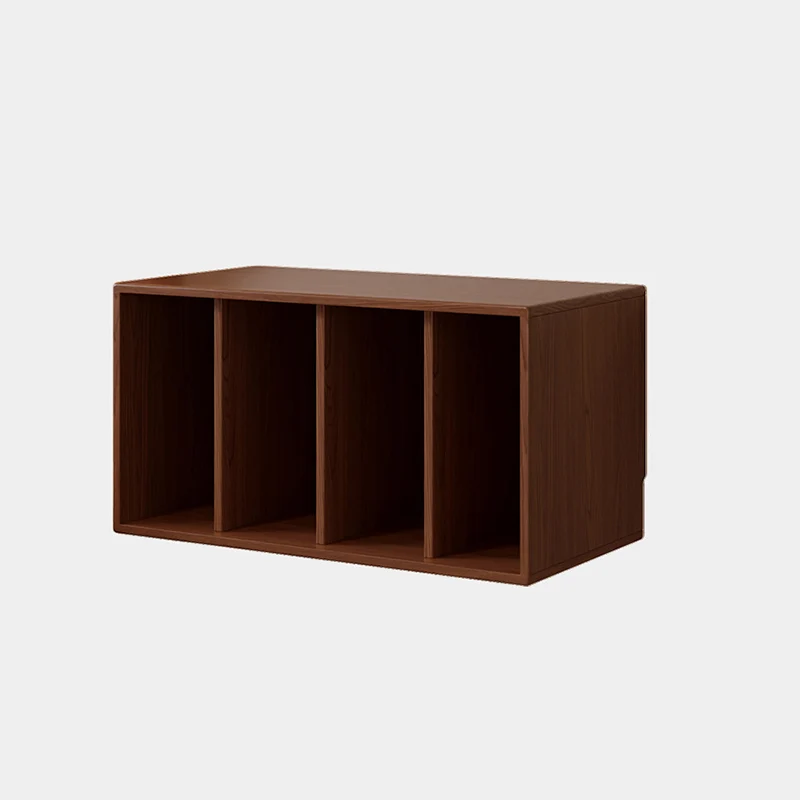 Traditional Vintage Plywood Rubber Wood Glass Rattan Rectangular Storage Cabinet 1-Tier For Living Room