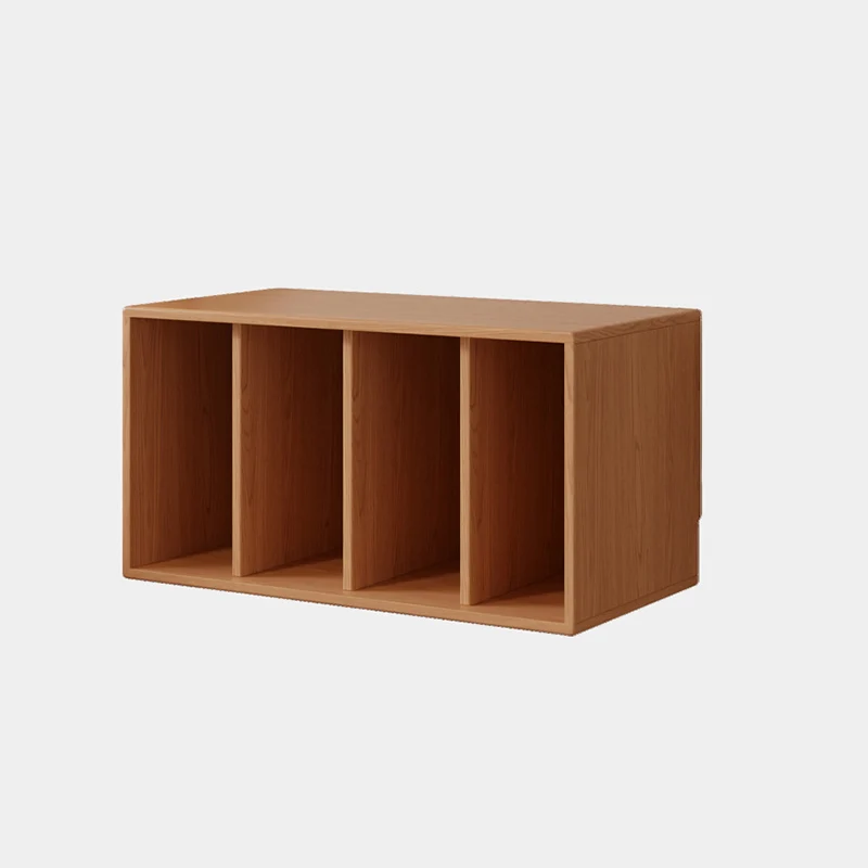 Traditional Vintage Plywood Rubber Wood Glass Rattan Rectangular Storage Cabinet 1-Tier For Living Room