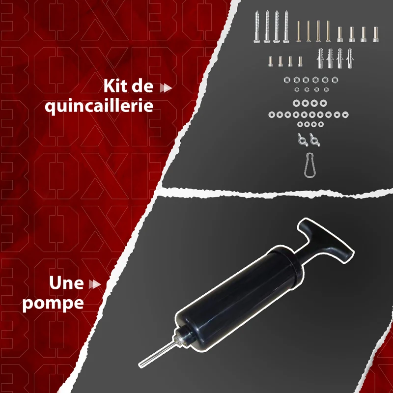 Plateforme murale poire de vitesse pour boxe 73 x 60 x 60 cm réglable 7 niveaux pivot 360° design moderne en acier noir 21_0006843