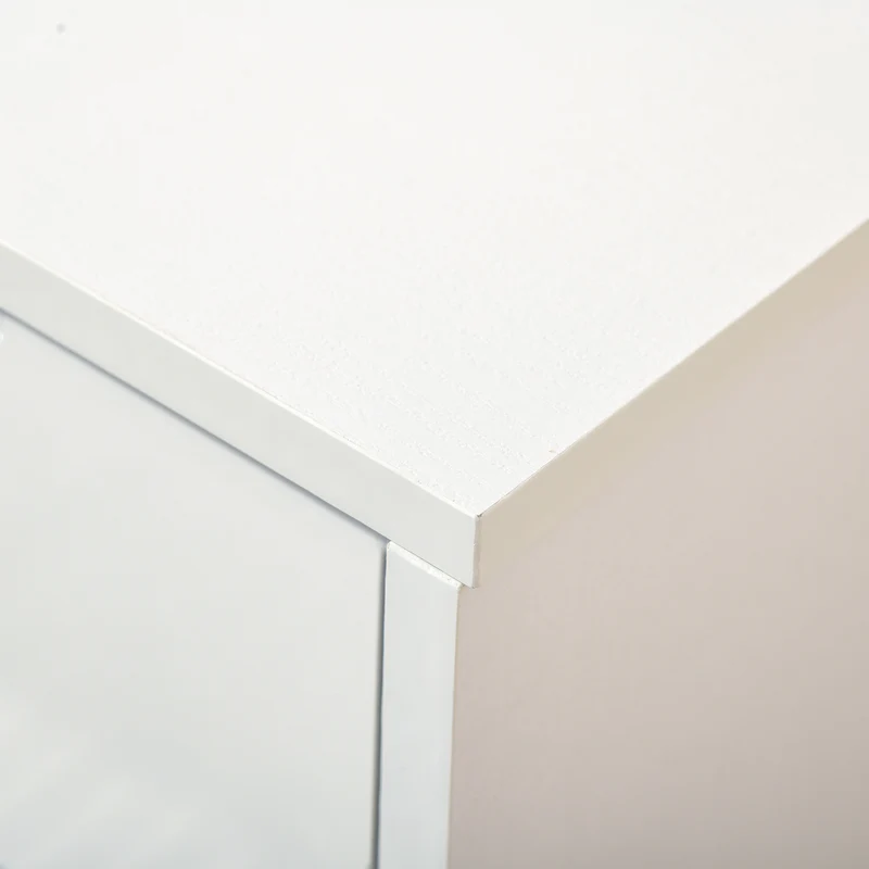 Meuble à chaussures d'entrée 62 x 24 x 135 cm grand rangement avec tiroir contemporain en panneau de particules blanc 21_0001724