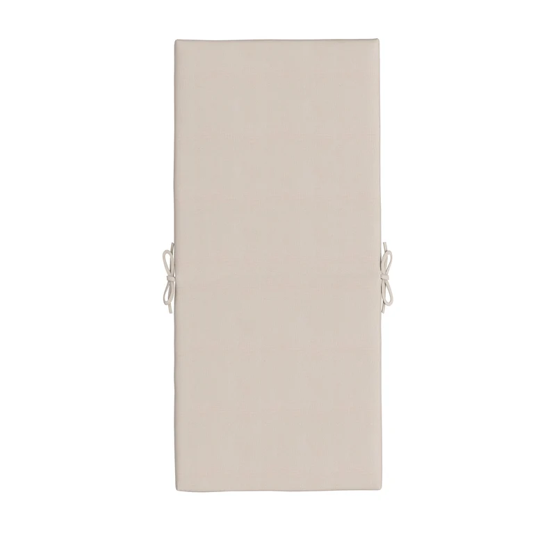 Lot de 2 coussins d'extérieur pour siège à dossier 112 x 51 x 8 cm attaches et rembourrés style épuré en polyester beige 21_0005192