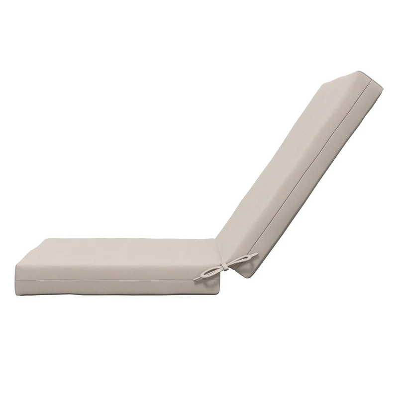 Lot de 2 coussins d'extérieur pour siège à dossier 112 x 51 x 8 cm attaches et rembourrés style épuré en polyester beige 21_0005192