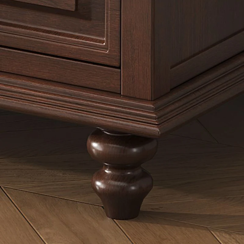 Traditional French Plywood Cherry Wood Pine Wood Rectangular Storage Cabinet With 4/5/6 Drawers For Living Room