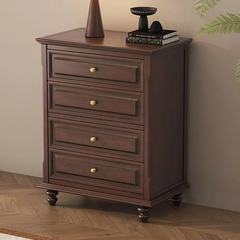 Traditional French Plywood Cherry Wood Pine Wood Rectangular Storage Cabinet With 4/5/6 Drawers For Living Room