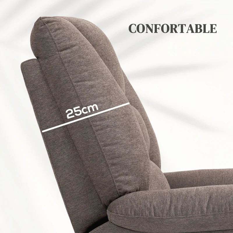 Fauteuil releveur électrique salon 83 x 93 x 108 cm inclinaison 135° massage chauffant moderne cosy en polyester marron 21_0000912