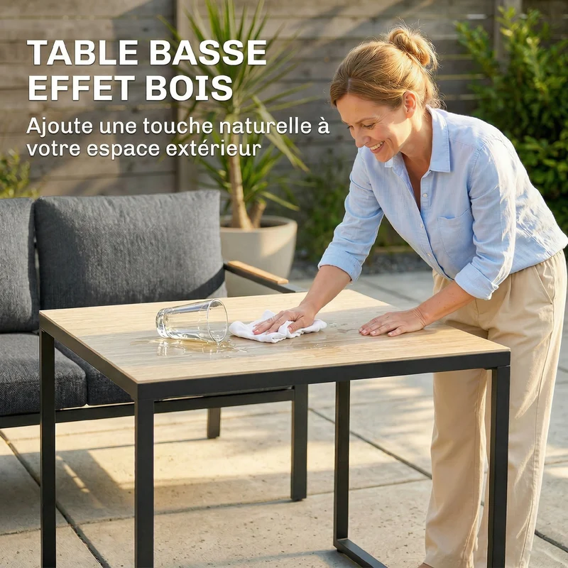 Salon de jardin en l 183 x 183 x 72 cm coussins épais 8 cm dossier 10 cm structure stable moderne en métal gris foncé 21_0005717