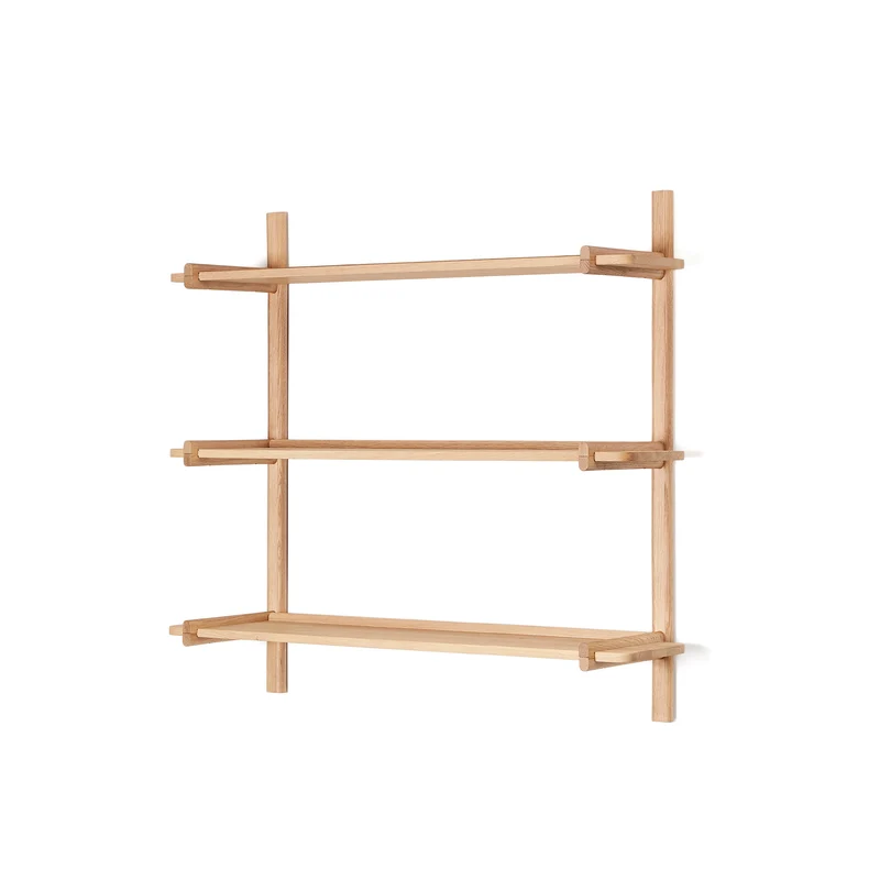 Sitra modular shelf, 3 solid oak wood shelves in a natural finish, 110 cm, FSC Mix Credit