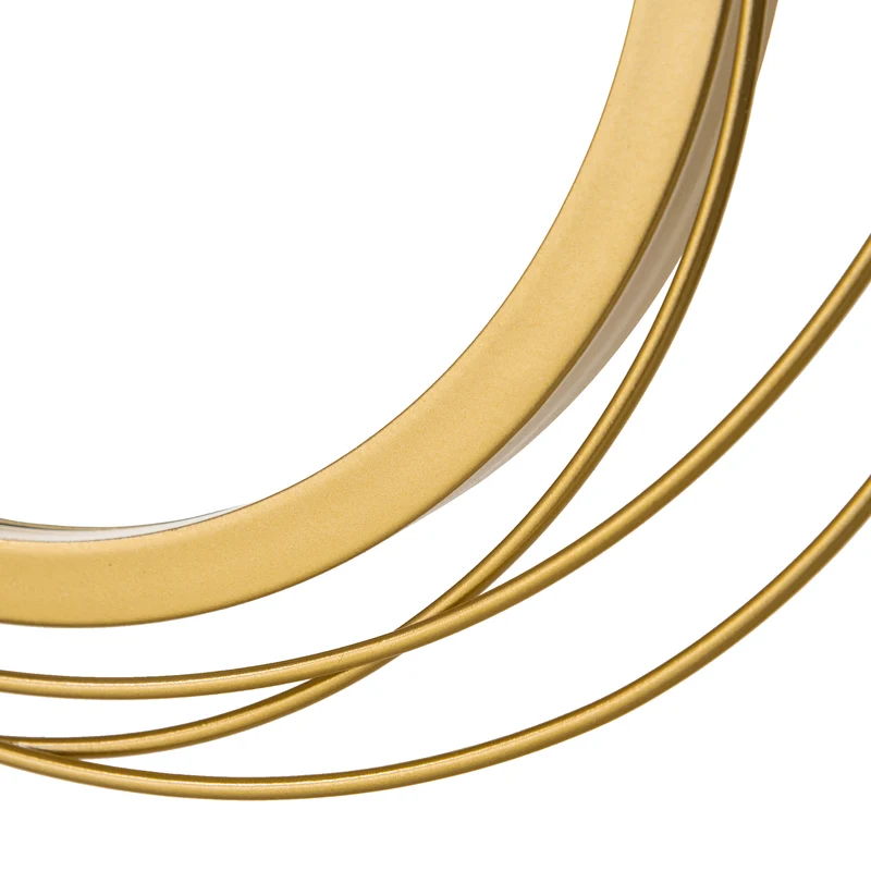 Ensemble de 4 miroirs ronds muraux 107 x 56 x 4 cm apporte luminosité design et contemporain décoratif en métal doré 21_0001256