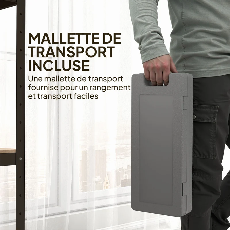 Ensemble d'haltères courts pour musculation 43 x 18 x 7,5 cm prise ergonomique anti-roulement moderne épuré en PU rose 21_0006794