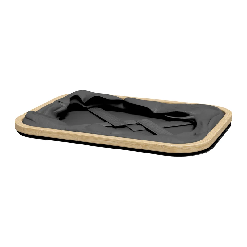 Panier à linge pliable compact salle de bain chambre 44 x 33 x 27 cm poignées pratiques moderne épuré en polyester noir 21_0005865