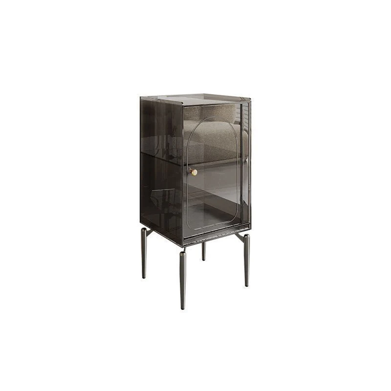 Modern Luxury Acrylic Carbon Steel Rectangular Storage Cabinet 2/4 Tiers For Living Room
