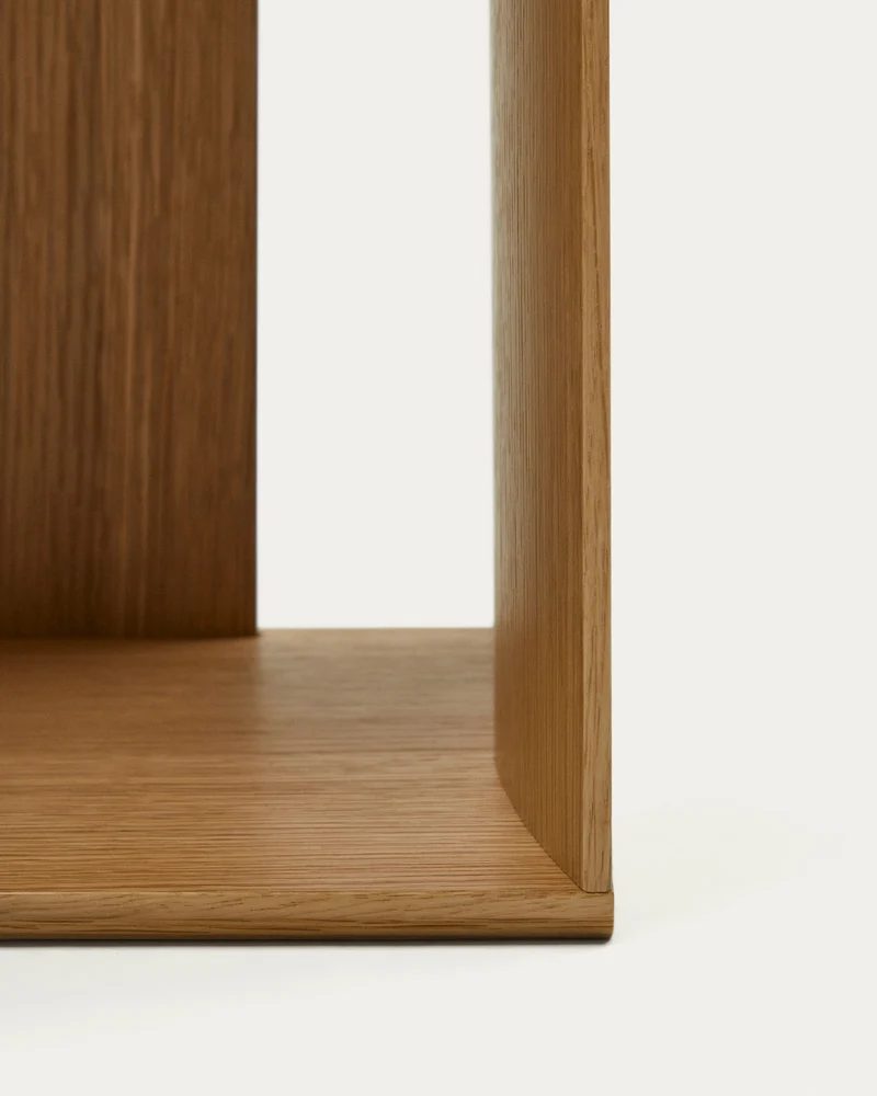 Litto set of 6 modular shelving units in oak wood veneer, 168 x 114 cm