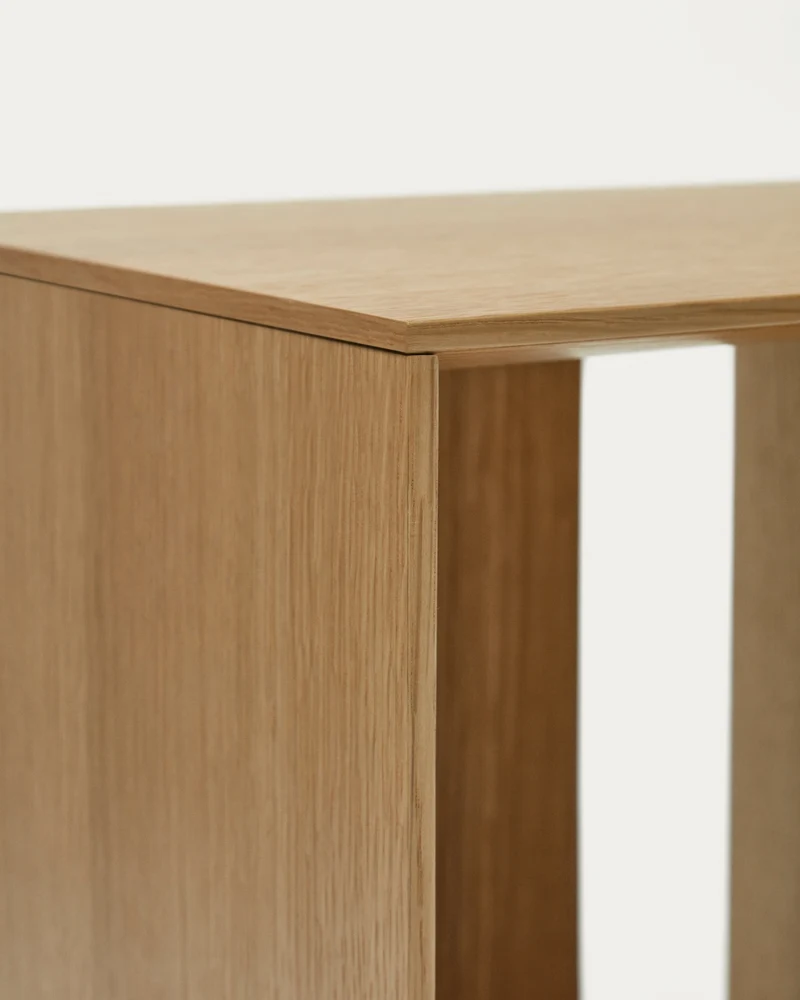 Litto set of 6 modular shelving units in oak wood veneer, 168 x 114 cm