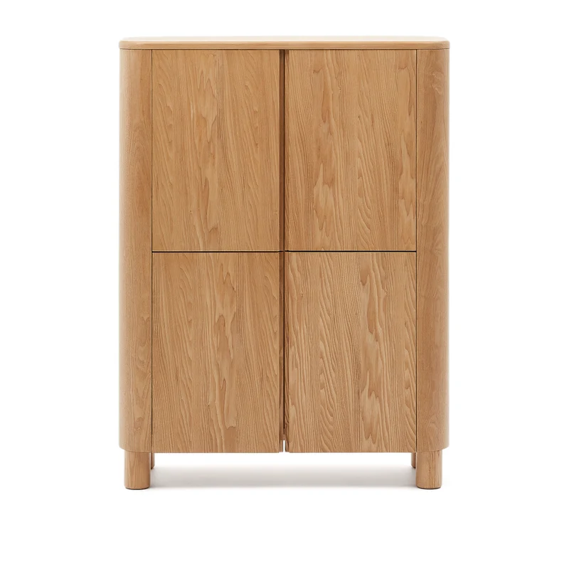 Salaya tall sideboard in ash plywood FSC Mix Credit, 100 x 134 cm