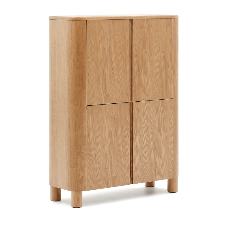Salaya tall sideboard in ash plywood FSC Mix Credit, 100 x 134 cm
