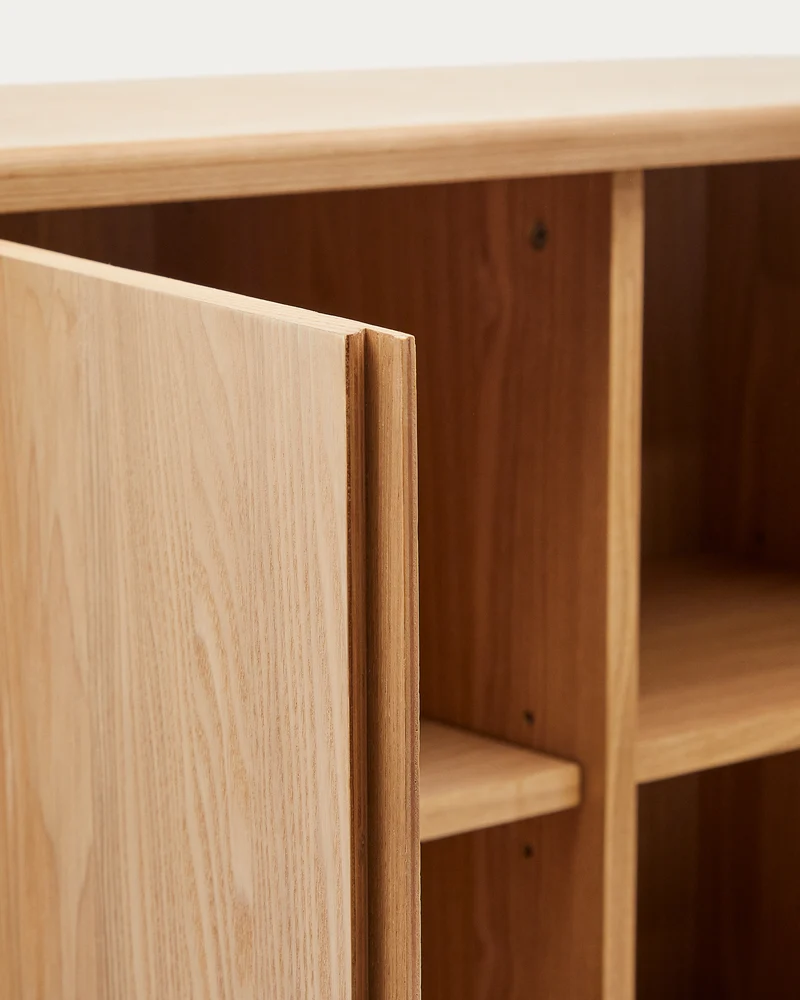 Salaya tall sideboard in ash plywood FSC Mix Credit, 100 x 134 cm