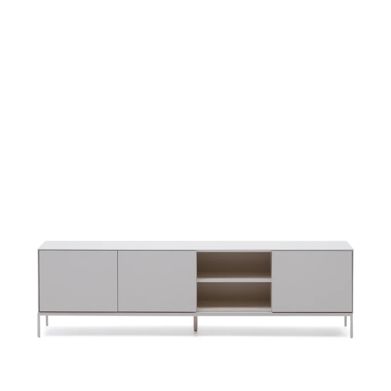 Vedrana TV 3-door cabinet white lacquered MDF 195 x 55 cm