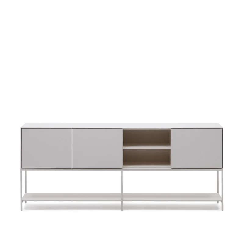 Vedrana 3-door sideboard white lacquered MDF 195 x 80 cm