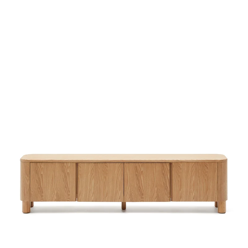 Salaya TV stand in ash plywood FSC Mix Credit, 200 cm x 52 cm