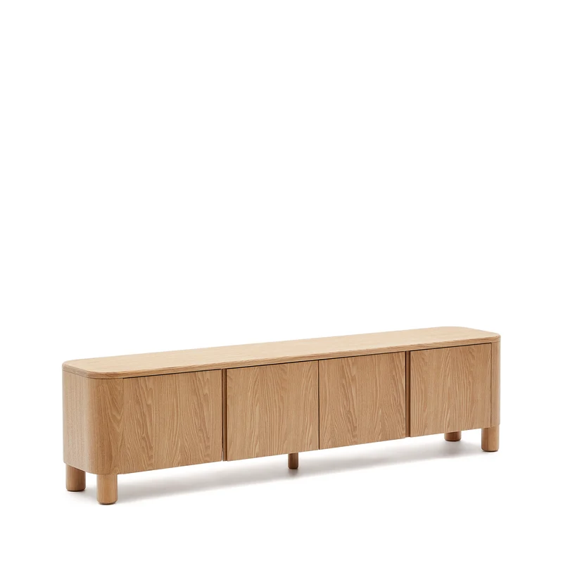Salaya TV stand in ash plywood FSC Mix Credit, 200 cm x 52 cm
