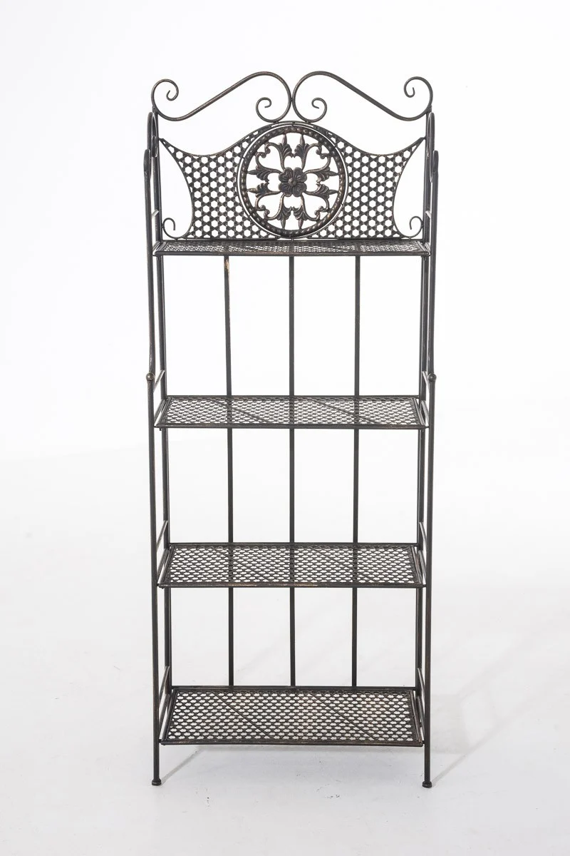 Etagère de rangement plantes 4 niveaux en fer 153x61x33 cm bronze vieilli ETA10024